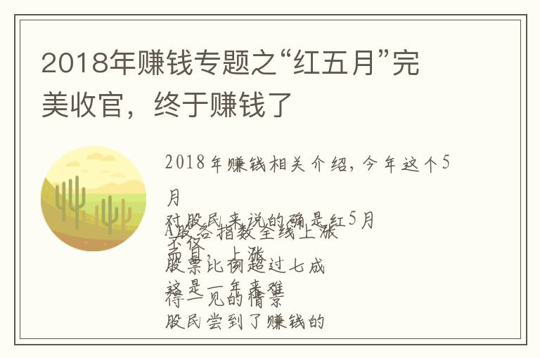 2018年賺錢專題之“紅五月”完美收官，終于賺錢了