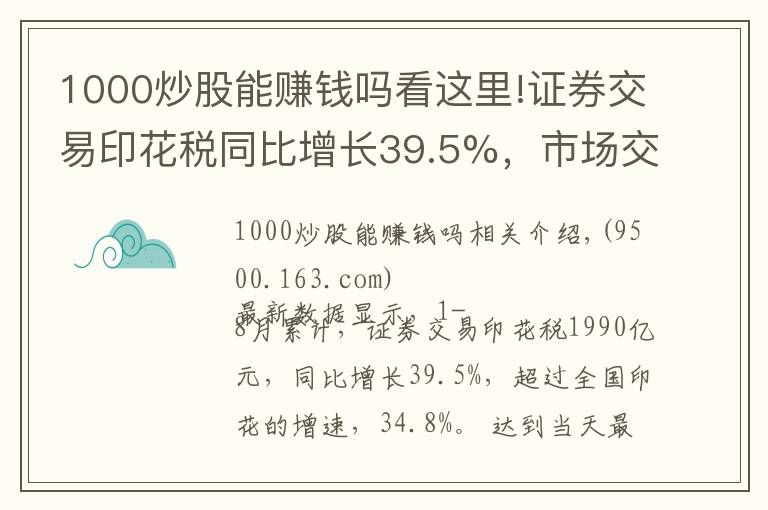 1000炒股能賺錢(qián)嗎看這里!證券交易印花稅同比增長(zhǎng)39.5%，市場(chǎng)交投活躍，散戶(hù)為何不賺錢(qián)？