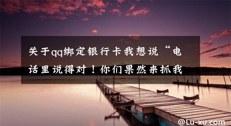 關(guān)于qq綁定銀行卡我想說“電話里說得對！你們果然來抓我了……”