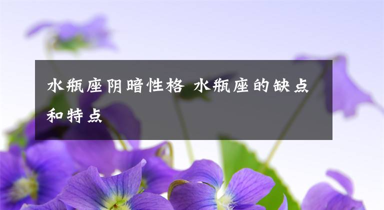 水瓶座陰暗性格 水瓶座的缺點(diǎn)和特點(diǎn)