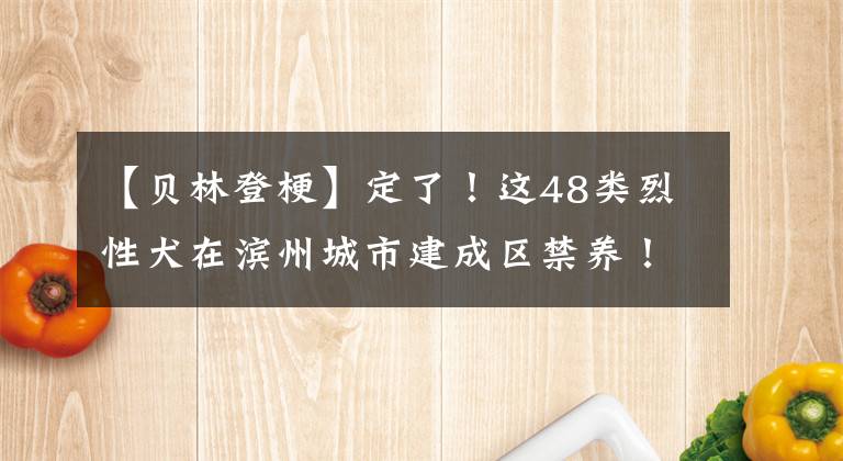 【貝林登梗】定了！這48類烈性犬在濱州城市建成區(qū)禁養(yǎng)！5月1日起施行