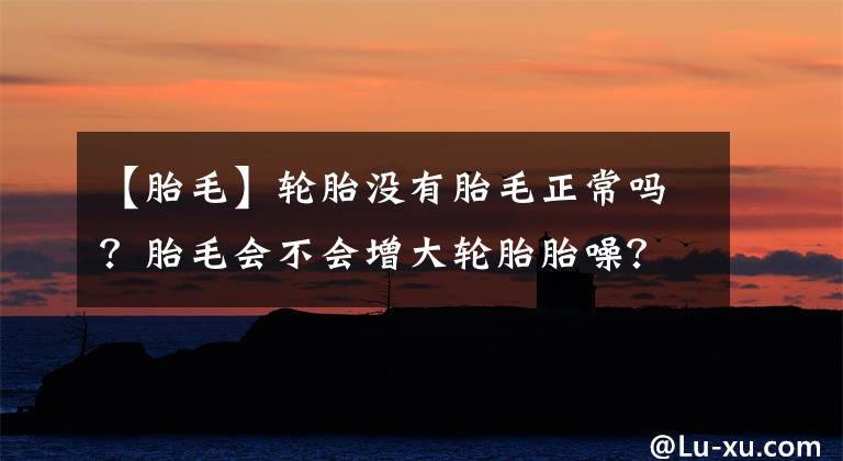 【胎毛】輪胎沒(méi)有胎毛正常嗎？胎毛會(huì)不會(huì)增大輪胎胎噪？