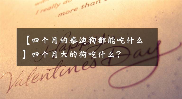 【四個月的泰迪狗都能吃什么】四個月大的狗吃什么？