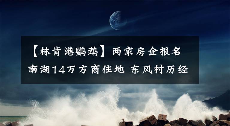 【林肯港鸚鵡】?jī)杉曳科髨?bào)名南湖14萬(wàn)方商住地 東風(fēng)村歷經(jīng)6年明日落槌