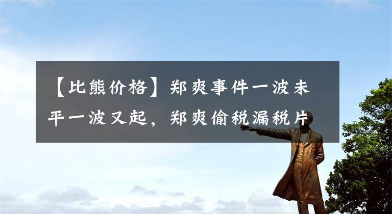 【比熊價格】鄭爽事件一波未平一波又起，鄭爽偷稅漏稅片酬遭曝光