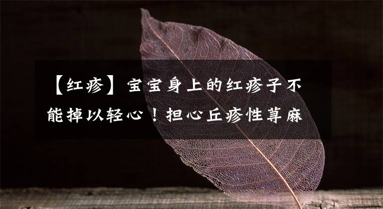 【紅疹】寶寶身上的紅疹子不能掉以輕心！擔心丘疹性蕁麻疹找上門