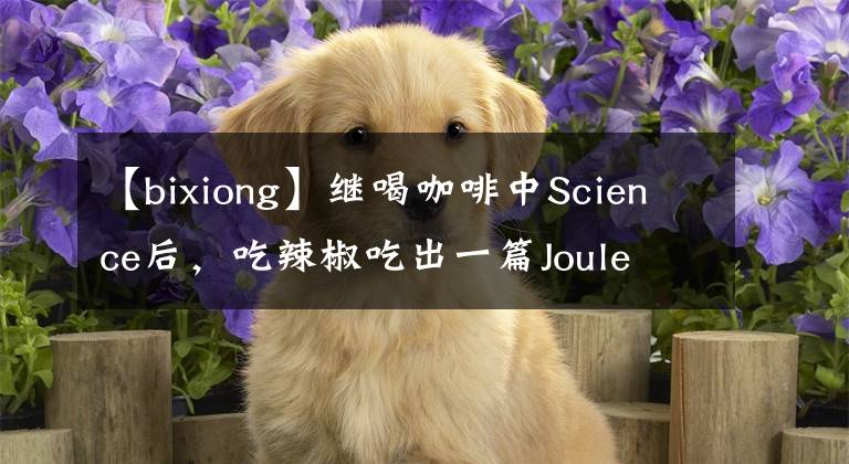 【bixiong】繼喝咖啡中Science后，吃辣椒吃出一篇Joule