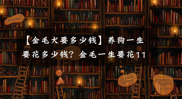 【金毛犬要多少錢】養(yǎng)狗一生要花多少錢？金毛一生要花110000，平均一年9千