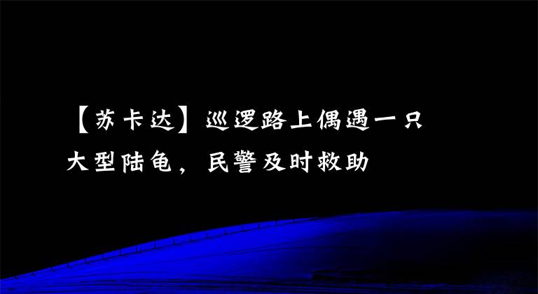 【蘇卡達(dá)】巡邏路上偶遇一只大型陸龜，民警及時(shí)救助