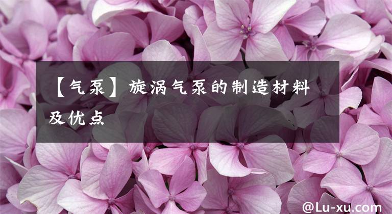 【氣泵】旋渦氣泵的制造材料及優(yōu)點(diǎn)