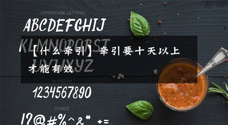 【什么牽引】牽引要十天以上才能有效