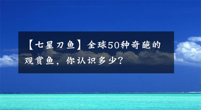 【七星刀魚】全球50種奇葩的觀賞魚，你認(rèn)識(shí)多少？