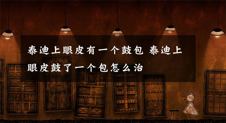 泰迪上眼皮有一個(gè)鼓包 泰迪上眼皮鼓了一個(gè)包怎么治