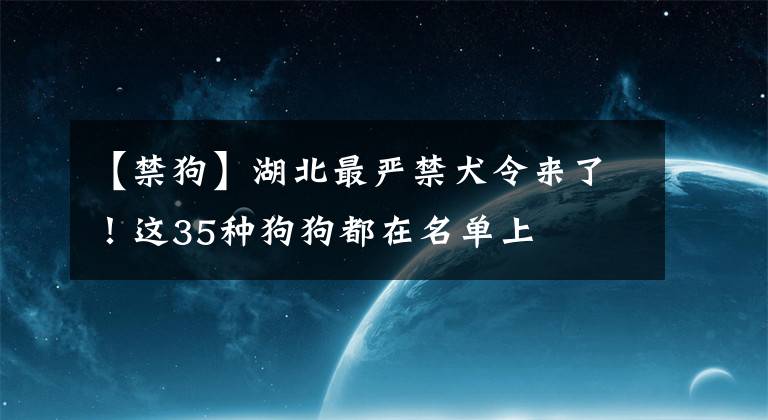 【禁狗】湖北最嚴(yán)禁犬令來了！這35種狗狗都在名單上