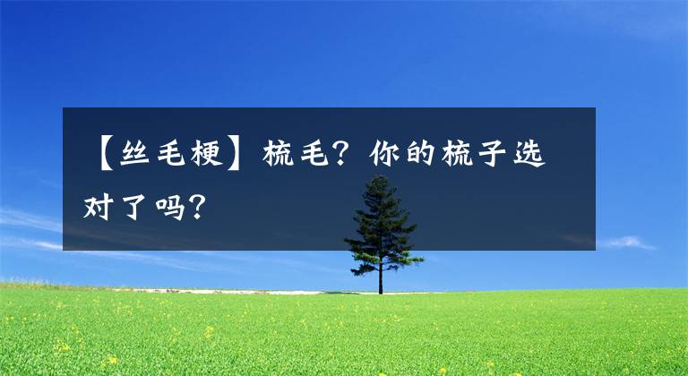 【絲毛?！渴崦磕愕氖嶙舆x對(duì)了嗎？