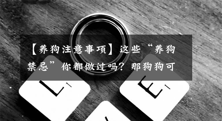 【養(yǎng)狗注意事項(xiàng)】這些“養(yǎng)狗禁忌”你都做過嗎？那狗狗可討厭你了