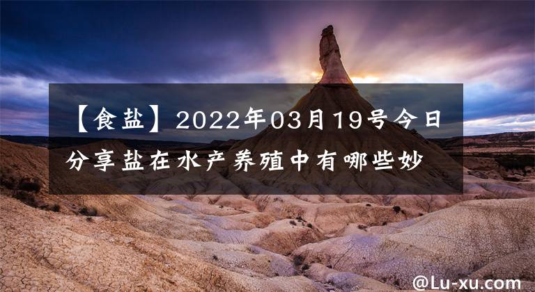 【食鹽】2022年03月19號(hào)今日分享鹽在水產(chǎn)養(yǎng)殖中有哪些妙用？