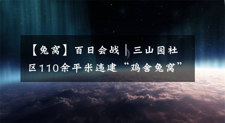 【兔窩】百日會戰(zhàn)｜三山園社區(qū)110余平米違建“雞舍兔窩”被拆除 將退違還綠