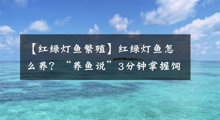 【紅綠燈魚(yú)繁殖】紅綠燈魚(yú)怎么養(yǎng)？“養(yǎng)魚(yú)說(shuō)”3分鐘掌握飼養(yǎng)繁殖+治病技巧