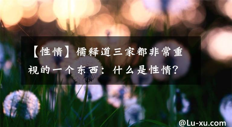 【性情】儒釋道三家都非常重視的一個(gè)東西：什么是性情？