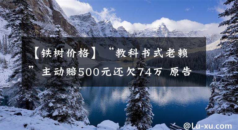 【鐵樹價格】“教科書式老賴”主動賠500元還欠74萬 原告代理律師：對方有轉(zhuǎn)移財產(chǎn)嫌疑