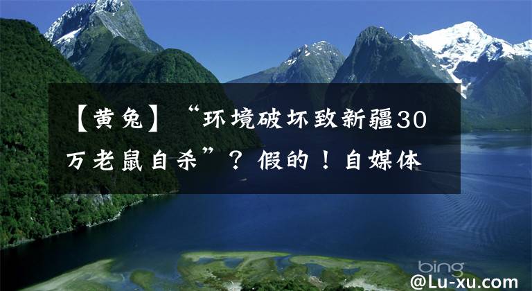 【黃兔】“環(huán)境破壞致新疆30萬老鼠自殺”？假的！自媒體竟拿1993年的事夸大炒作