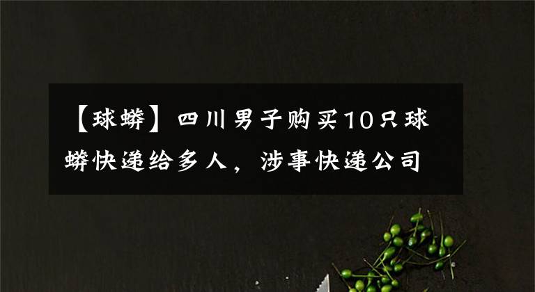 【球蟒】四川男子購買10只球蟒快遞給多人，涉事快遞公司被查處