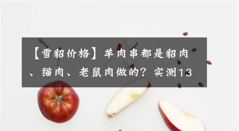 【雪貂價格】羊肉串都是貂肉、貓肉、老鼠肉做的？實測13款，結果大翻車