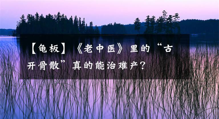 【龜板】《老中醫(yī)》里的“古開骨散”真的能治難產(chǎn)？