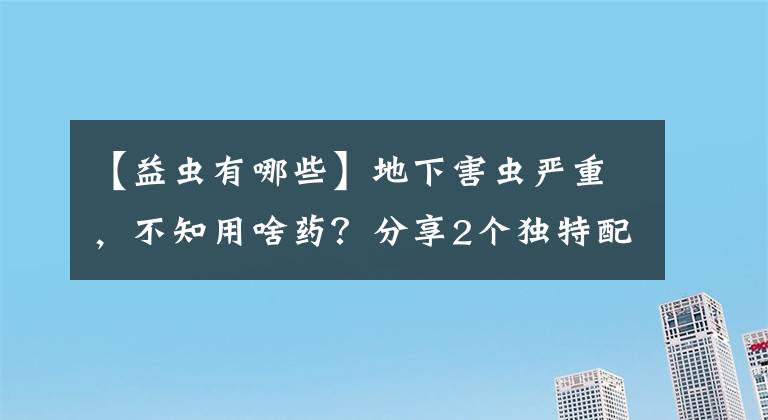 【益蟲有哪些】地下害蟲嚴(yán)重，不知用啥藥？分享2個(gè)獨(dú)特配方，再也不用發(fā)愁了