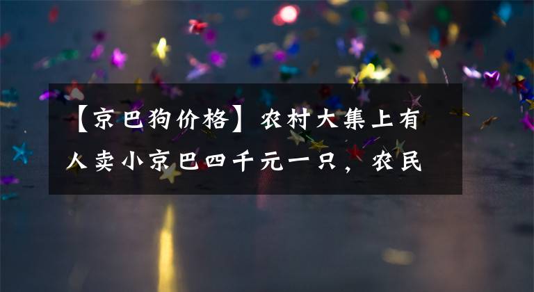 【京巴狗價格】農(nóng)村大集上有人賣小京巴四千元一只，農(nóng)民大叔說買它干嘛