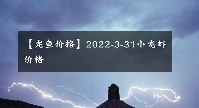 【龍魚價(jià)格】2022-3-31小龍蝦價(jià)格