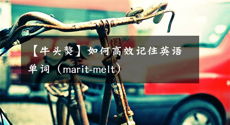 【牛頭獒】如何高效記住英語單詞（marit-melt）