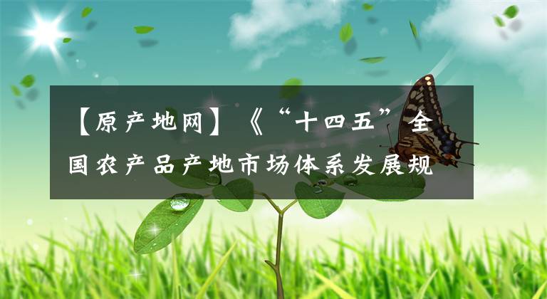 【原產(chǎn)地網(wǎng)】《“十四五”全國(guó)農(nóng)產(chǎn)品產(chǎn)地市場(chǎng)體系發(fā)展規(guī)劃》發(fā)布