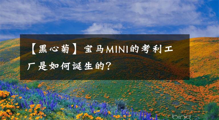 【黑心菊】寶馬MINI的考利工廠是如何誕生的？