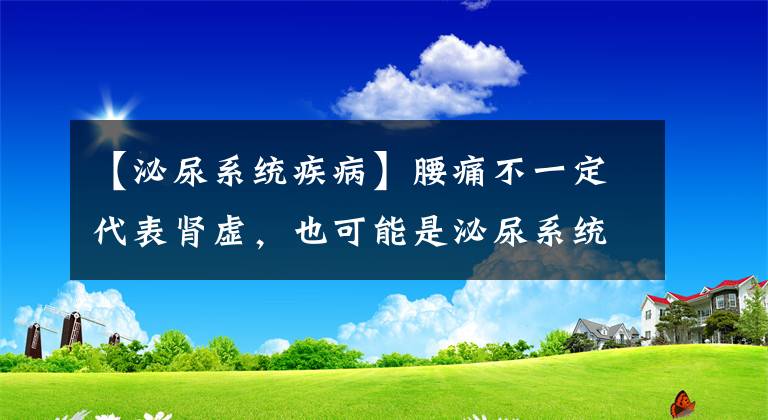 【泌尿系統(tǒng)疾病】腰痛不一定代表腎虛，也可能是泌尿系統(tǒng)疾??！教你3招，輕松應(yīng)對