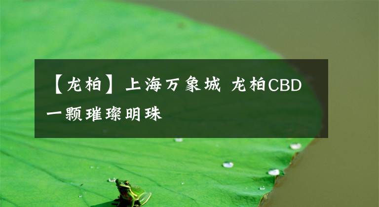 【龍柏】上海萬象城 龍柏CBD一顆璀璨明珠