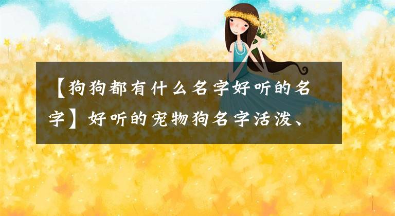 【狗狗都有什么名字好聽的名字】好聽的寵物狗名字活潑、調皮、新穎-可愛