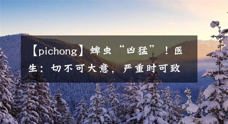 【pichong】蜱蟲“兇猛”！醫(yī)生：切不可大意，嚴重時可致死