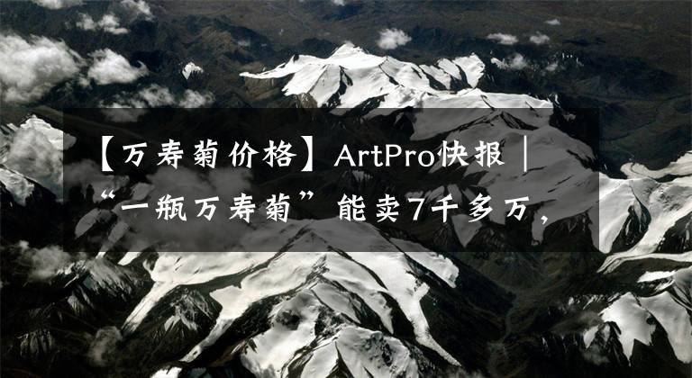 【萬壽菊價格】ArtPro快報｜“一瓶萬壽菊”能賣7千多萬，只因它出自常玉之手