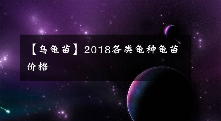 【烏龜苗】2018各類龜種龜苗價(jià)格