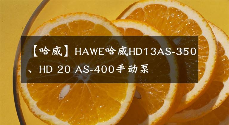 【哈威】HAWE哈威HD13AS-350、HD 20 AS-400手動(dòng)泵