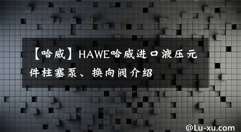 【哈威】HAWE哈威進口液壓元件柱塞泵、換向閥介紹