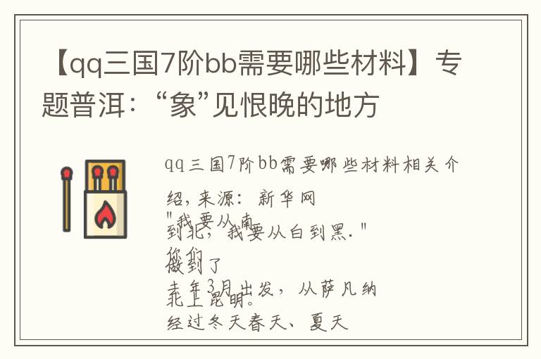 【qq三國(guó)7階bb需要哪些材料】專(zhuān)題普洱：“象”見(jiàn)恨晚的地方