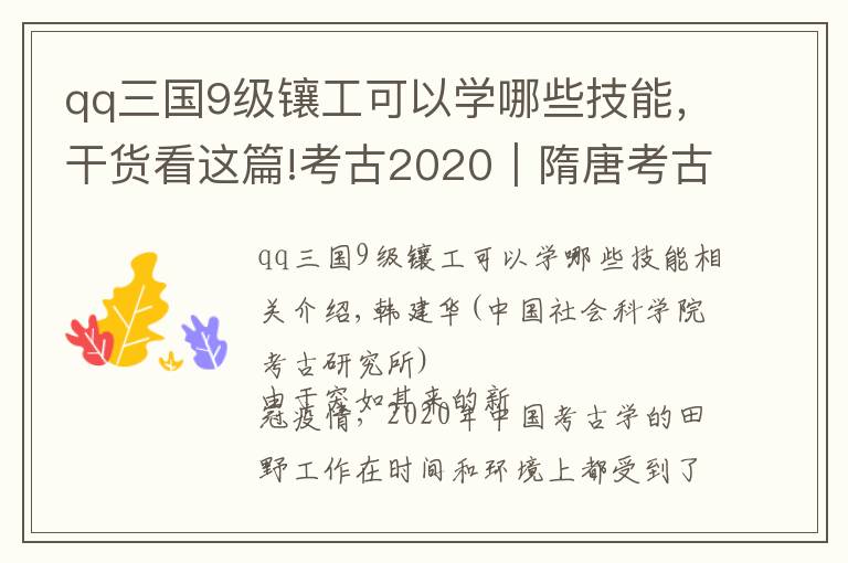 qq三國9級鑲工可以學哪些技能，干貨看這篇!考古2020︱隋唐考古：手鏟釋盛世華章，妙筆書多元一體