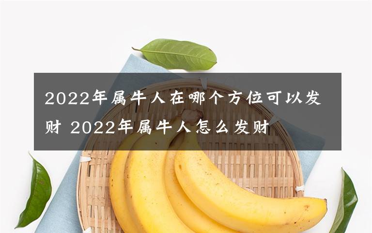 2022年屬牛人在哪個方位可以發(fā)財 2022年屬牛人怎么發(fā)財