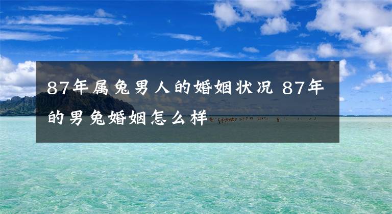 87年屬兔男人的婚姻狀況 87年的男兔婚姻怎么樣