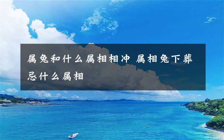 屬兔和什么屬相相沖 屬相兔下葬忌什么屬相