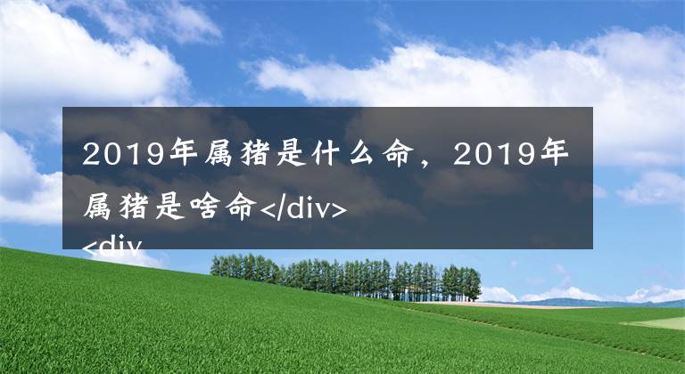 2019年屬豬是什么命，2019年屬豬是啥命</div> <div