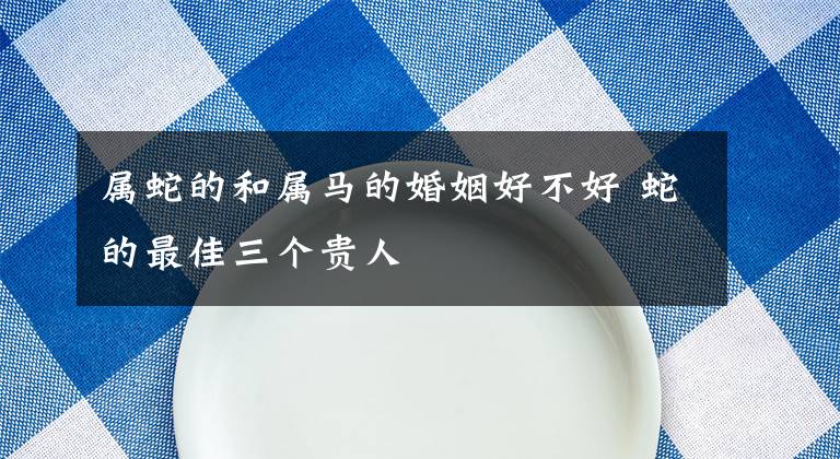 屬蛇的和屬馬的婚姻好不好 蛇的最佳三個貴人